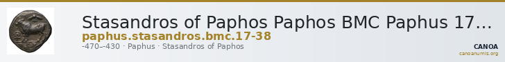 Stasandros of Paphos Paphos BMC Paphus 17-38 — CANOA