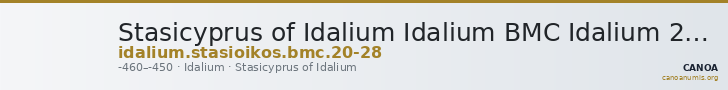 Stasicyprus of Idalium Idalium BMC Idalium 20-28 — CANOA