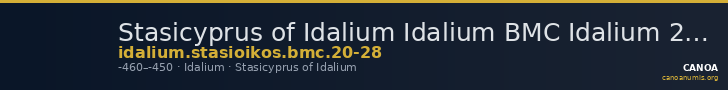 Stasicyprus of Idalium Idalium BMC Idalium 20-28 — CANOA