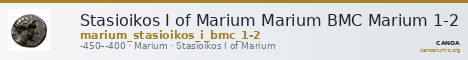 Stasioikos I of Marium Marium BMC Marium 1-2 — CANOA