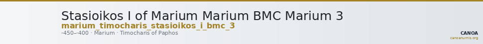 Stasioikos I of Marium Marium BMC Marium 3 — CANOA