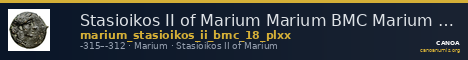 Stasioikos II of Marium Marium BMC Marium 18 pl xx — CANOA