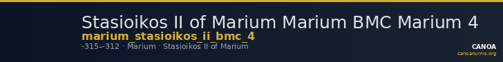 Stasioikos II of Marium Marium BMC Marium 4 — CANOA