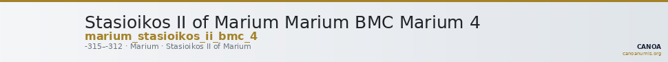Stasioikos II of Marium Marium BMC Marium 4 — CANOA
