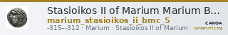 Stasioikos II of Marium Marium BMC Marium 5 — CANOA