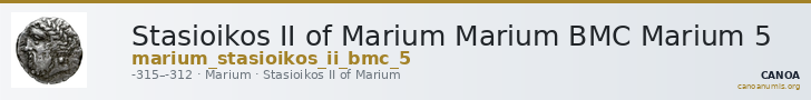 Stasioikos II of Marium Marium BMC Marium 5 — CANOA