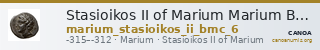 Stasioikos II of Marium Marium BMC Marium 6 — CANOA