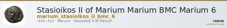 Stasioikos II of Marium Marium BMC Marium 6 — CANOA