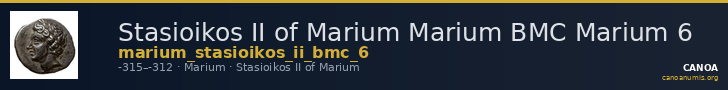 Stasioikos II of Marium Marium BMC Marium 6 — CANOA