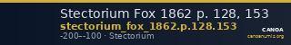 Stectorium Fox 1862 p. 128, 153 — CANOA