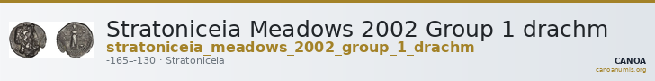 Stratoniceia Meadows 2002 Group 1 drachm — CANOA