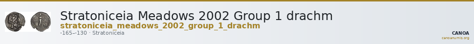 Stratoniceia Meadows 2002 Group 1 drachm — CANOA