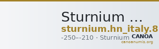 Sturnium Historia Numorum Italy 823 — CANOA
