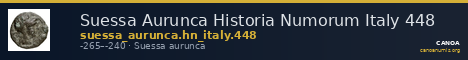Suessa Aurunca Historia Numorum Italy 448 — CANOA