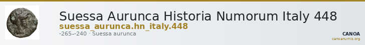 Suessa Aurunca Historia Numorum Italy 448 — CANOA