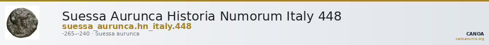 Suessa Aurunca Historia Numorum Italy 448 — CANOA