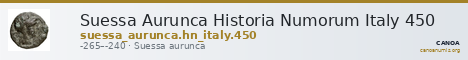 Suessa Aurunca Historia Numorum Italy 450 — CANOA