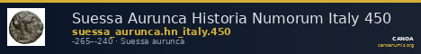 Suessa Aurunca Historia Numorum Italy 450 — CANOA