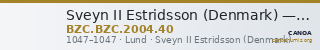 Sveyn II Estridsson (Denmark) — penny (Lund, 1047) — CANOA