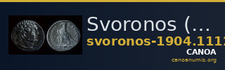 Svoronos (1904-1908) no. 1112 — CANOA