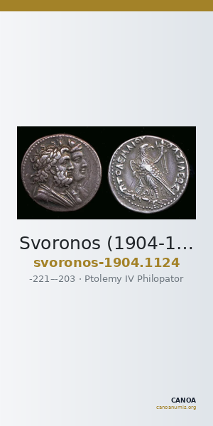 Svoronos (1904-1908) no. 1124 — CANOA