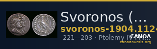 Svoronos (1904-1908) no. 1124 — CANOA