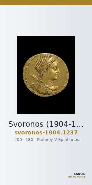 Svoronos (1904-1908) no. 1237 — CANOA