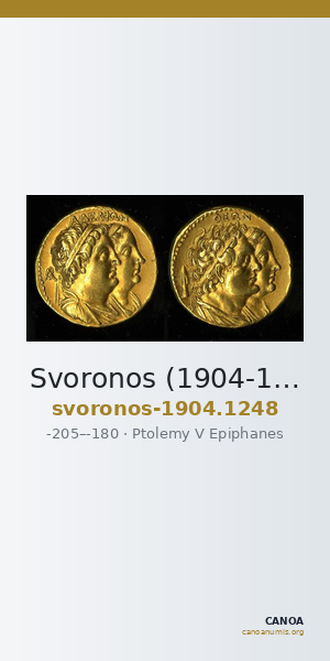 Svoronos (1904-1908) no. 1248 — CANOA