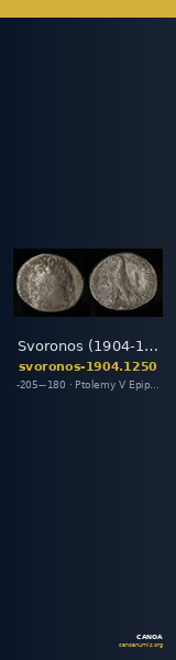 Svoronos (1904-1908) no. 1250 — CANOA