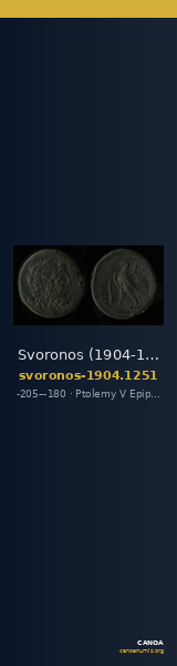 Svoronos (1904-1908) no. 1251 — CANOA