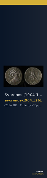 Svoronos (1904-1908) no. 1261 — CANOA