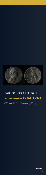 Svoronos (1904-1908) no. 1263 — CANOA