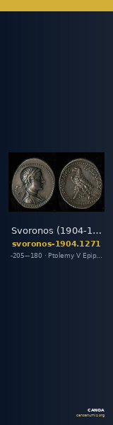 Svoronos (1904-1908) no. 1271 — CANOA