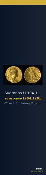 Svoronos (1904-1908) no. 1281 — CANOA