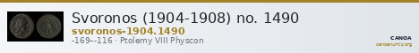 Svoronos (1904-1908) no. 1490 — CANOA