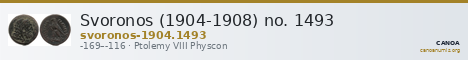 Svoronos (1904-1908) no. 1493 — CANOA