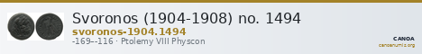 Svoronos (1904-1908) no. 1494 — CANOA