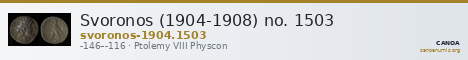 Svoronos (1904-1908) no. 1503 — CANOA