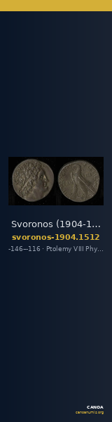 Svoronos (1904-1908) no. 1512 — CANOA