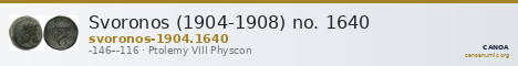 Svoronos (1904-1908) no. 1640 — CANOA