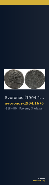 Svoronos (1904-1908) no. 1676 — CANOA