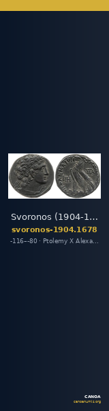 Svoronos (1904-1908) no. 1678 — CANOA