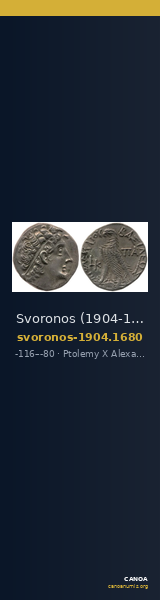 Svoronos (1904-1908) no. 1680 — CANOA