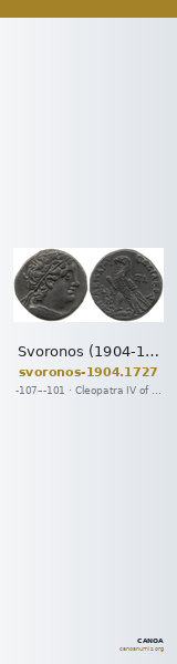Svoronos (1904-1908) no. 1727 — CANOA