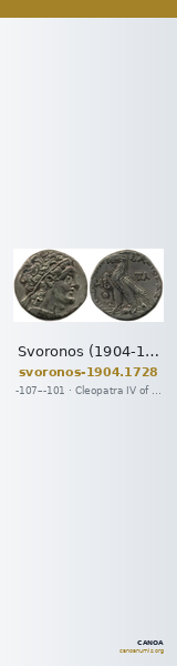 Svoronos (1904-1908) no. 1728 — CANOA