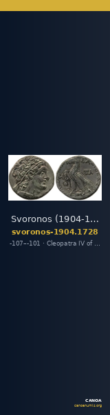 Svoronos (1904-1908) no. 1728 — CANOA
