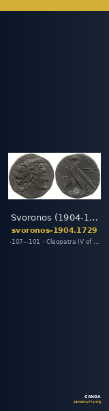 Svoronos (1904-1908) no. 1729 — CANOA