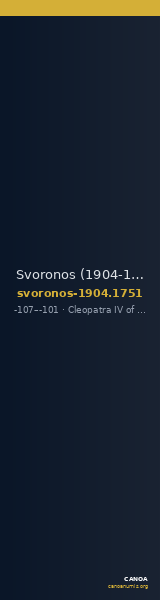 Svoronos (1904-1908) no. 1751 — CANOA