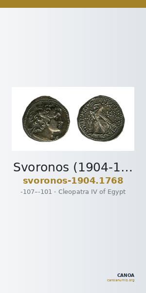 Svoronos (1904-1908) no. 1768 — CANOA