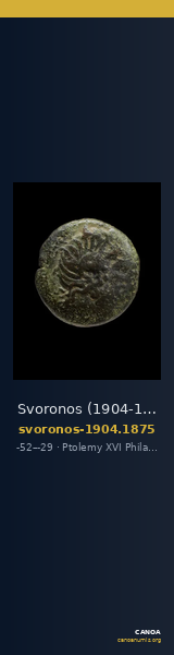 Svoronos (1904-1908) no. 1875 — CANOA